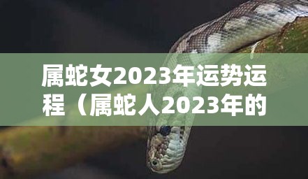 属蛇女2023年运势运程（属蛇人2023年的运势）