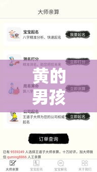 黄的男孩名字（黄的男孩名字大全洋气）