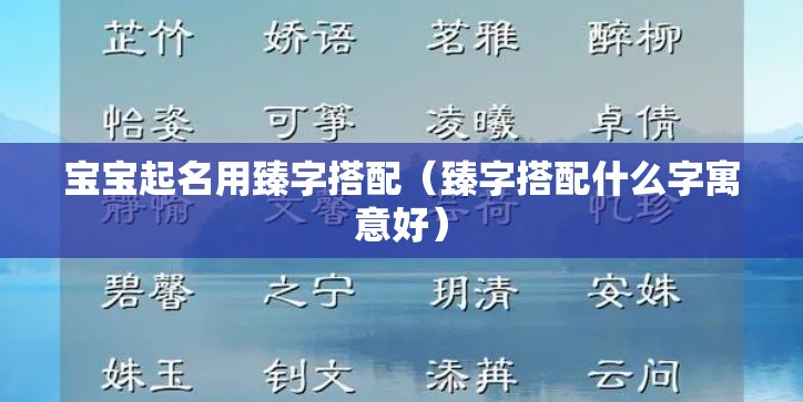 宝宝起名用臻字搭配（臻字搭配什么字寓意好）