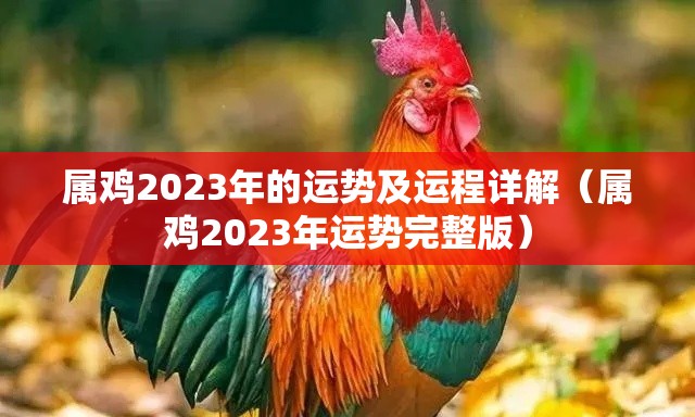 属鸡2023年的运势及运程详解（属鸡2023年运势完整版）