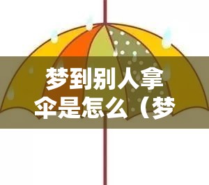 梦到别人拿伞是怎么（梦见别人拿我的雨伞我又要回来了）