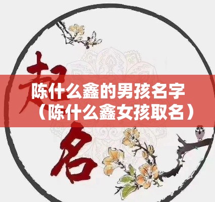 陈什么鑫的男孩名字（陈什么鑫女孩取名）