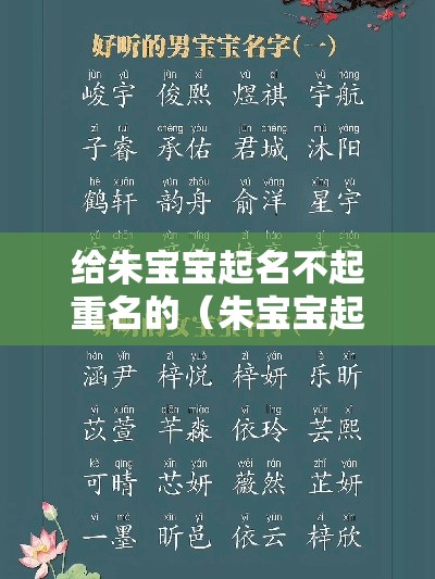 给朱宝宝起名不起重名的（朱宝宝起名大全男孩两字）